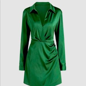 Green shirt dress